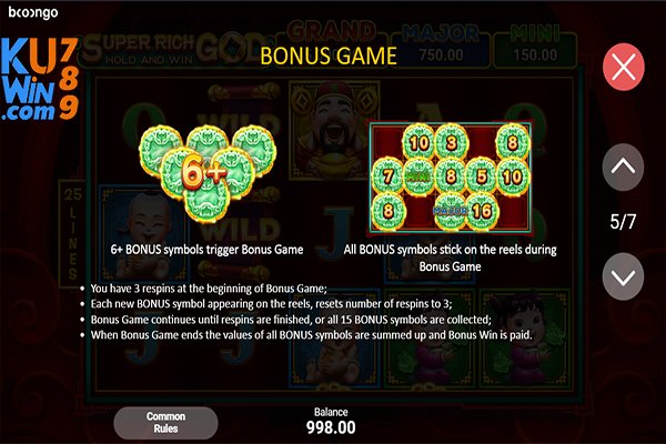 Mẹo giành bouns trong game thần tài 777